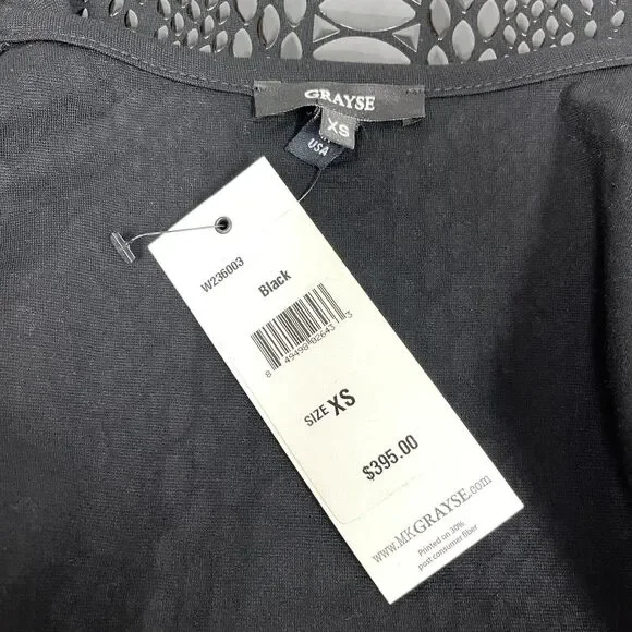 Grayse St. John Women's Bolero Top Size XS Black $395 NWT - Picture 9 of 10